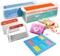 3 PCS Transparent Soap Loaf Molds with Cutters, 2 x 42 oz Clear Silicone Soap Molds with Wavy & Straight Scraper and Rectangle Soap Mold for Cold Process & Melt and Pour Soap Making